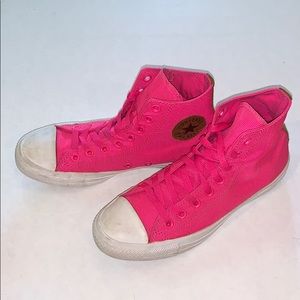 hot pink converse high tops